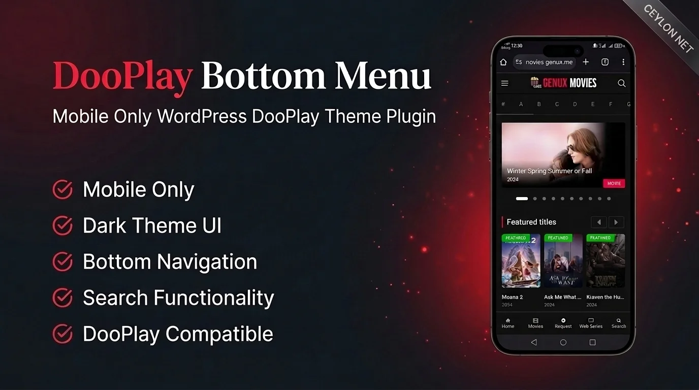 DooPlay Bottom Menu Plugin